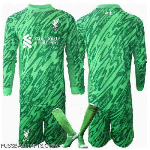 Liverpool Torwart Fußballbekleidung Auswärtstrikot Kinder 2024-25 Langarm (+ kurze hosen)